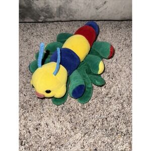 Plush‎ Creations Multi Color Caterpillar Glove Hand Puppet Toy Full Body 9" 1994